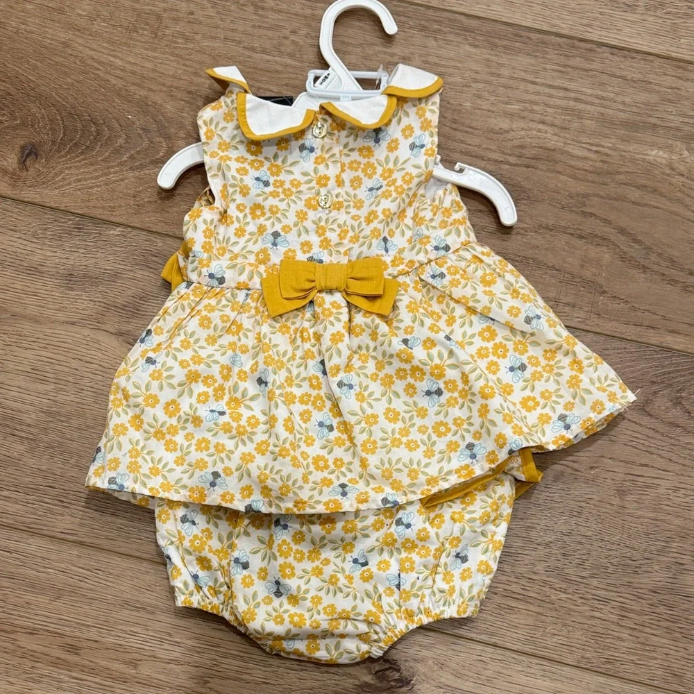 Cynthia Rowley Yellow Floral Diaper Cover Set